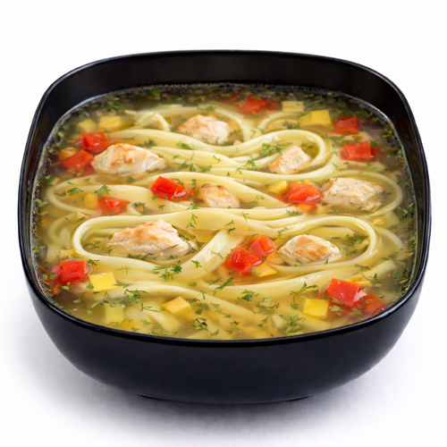 Куриный суп с фетучини 