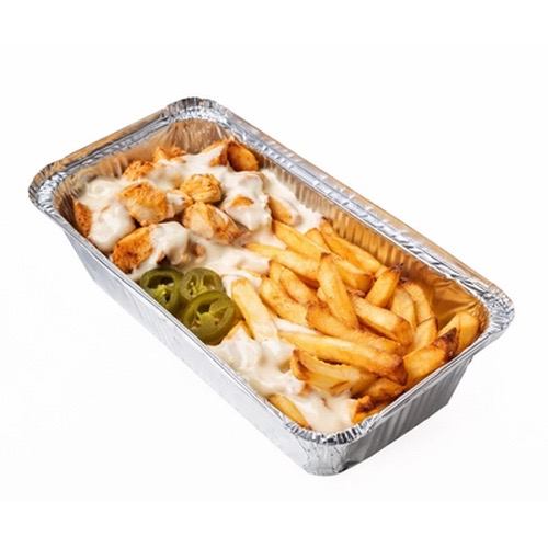 Курица в сливках с картошкой фри