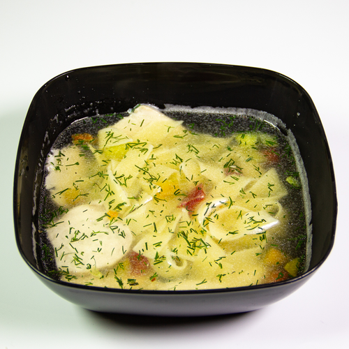 Куриный суп с фетучини 